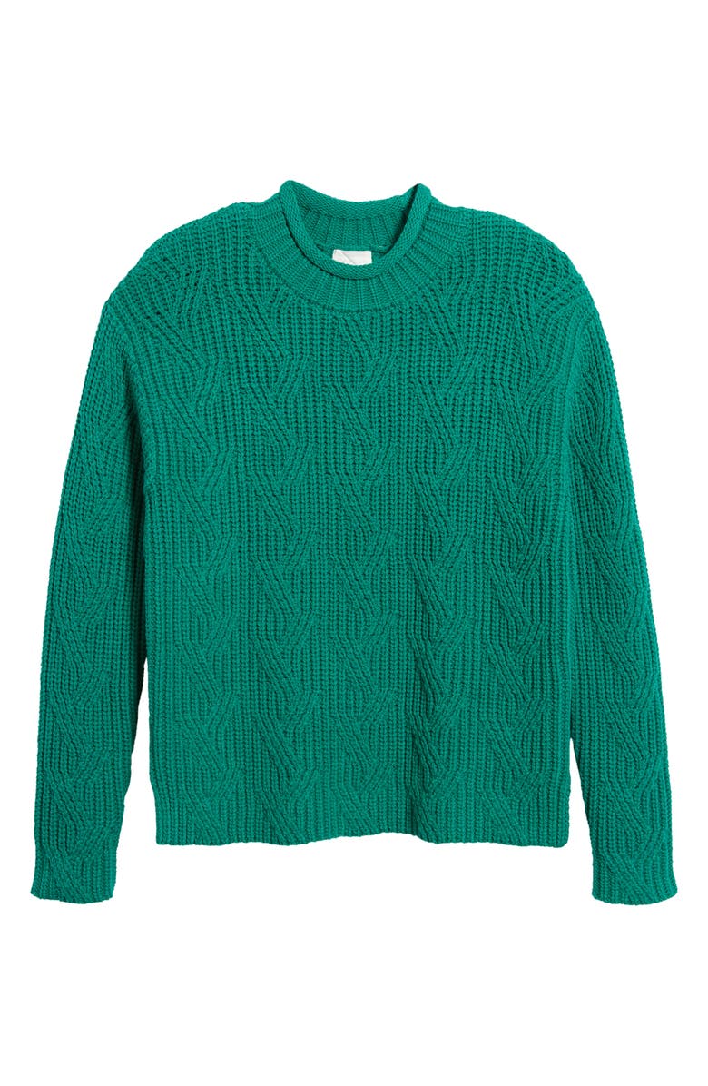 Caslon® Rib Cable Mock Neck Sweater | Nordstrom