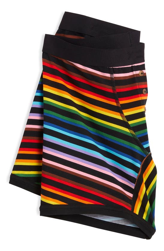 Tomboyx Faux Fly Boxer Briefs In Progress Pride Stripe