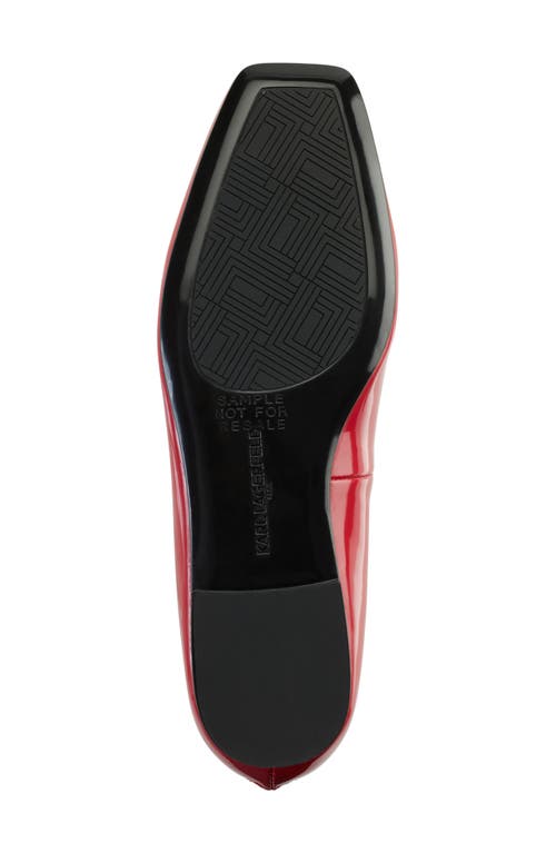 Karl Lagerfeld Paris Zyvia Ankle Strap Flat In Classic Red