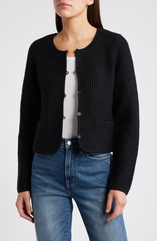 Treasure & Bond Crop Cardigan In Black