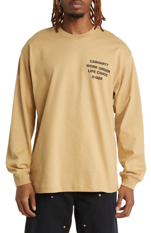Carhartt Work In Progress Reverse Hammer Long Sleeve Graphic T-Shirt in Dusty H Brown at Nordstrom, Size Small