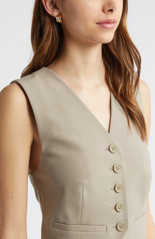 Shop Open Edit Tailored Vest In Grey Chia