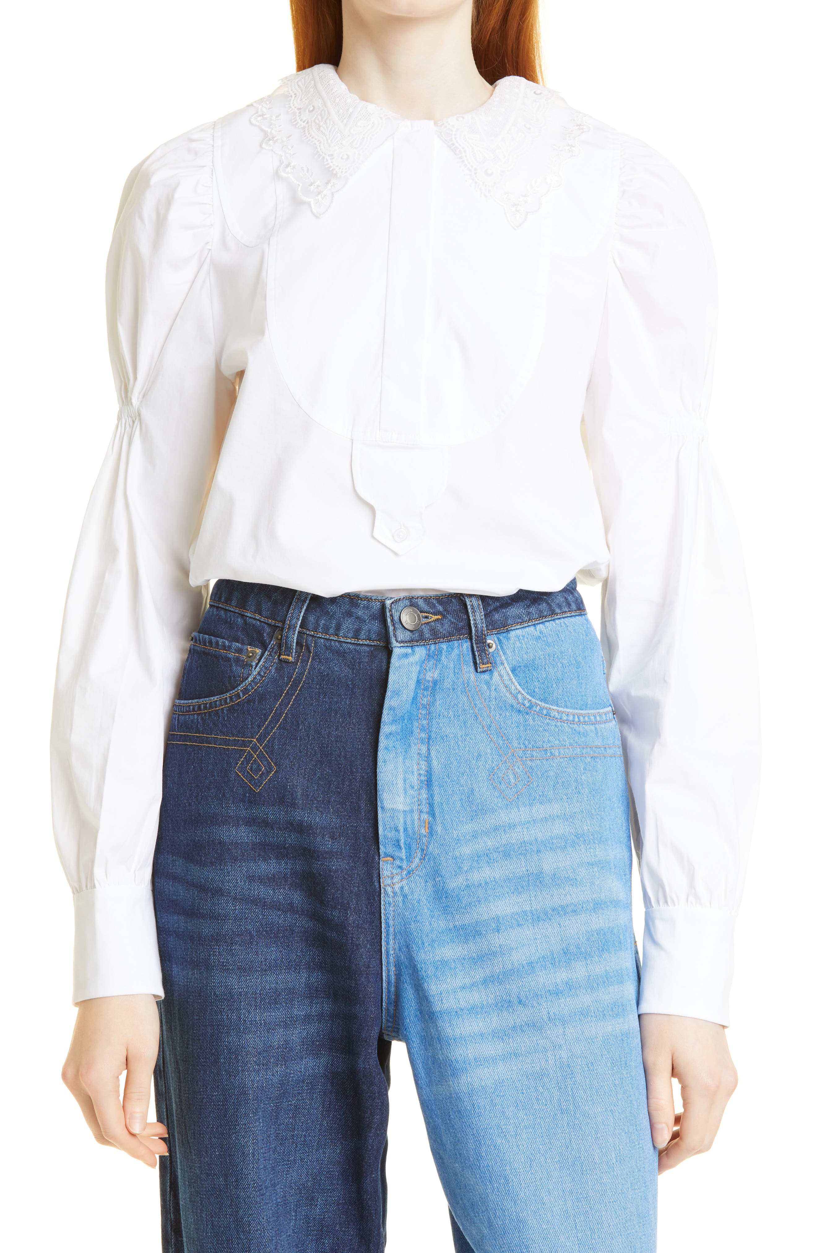 MUNTHE Noi Lace Collar Stretch Organic 