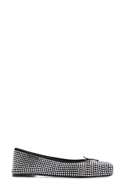 Alexander Wang Billie Rhinestone Embellished Ballet Flats In Black/white