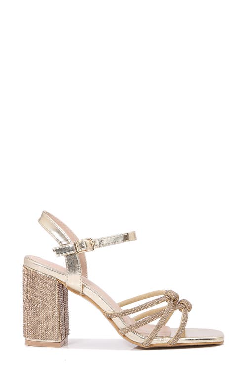 Shop Berness Lshika Rhinestone Sandal In Gold