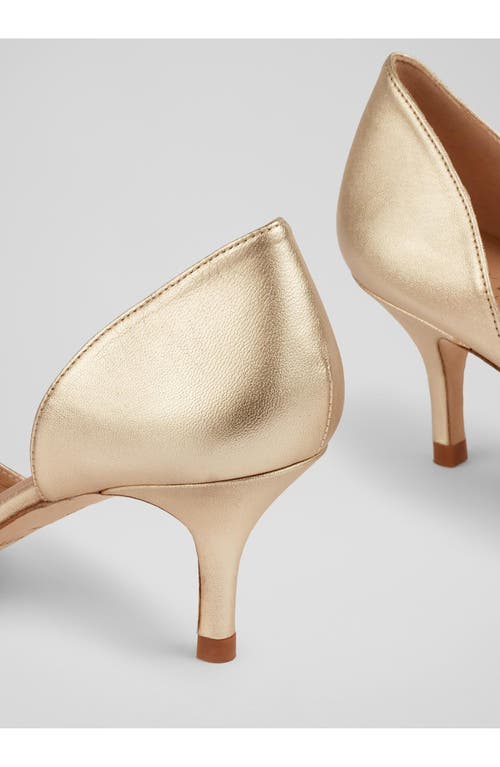 Shop Lk Bennett Harley D'orsay Pointed Toe Pump In Pale Gold