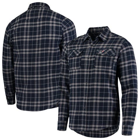 Los Angeles Dodgers Antigua Flannel Button-Up Shirt - Royal/Gray