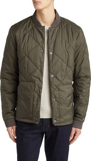 tentree Diamond Quilted Water Resistant Bomber Jacket | Nordstrom