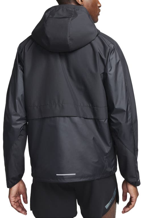 Shop Nike Windrunner Water Repellent Hooded Jacket In Black/black