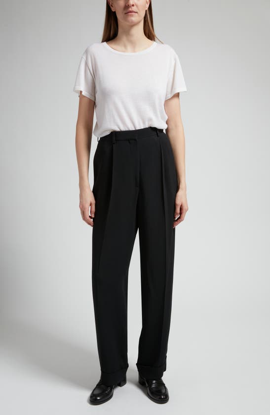 Shop The Row Tor Pleated Cady Pants In Black