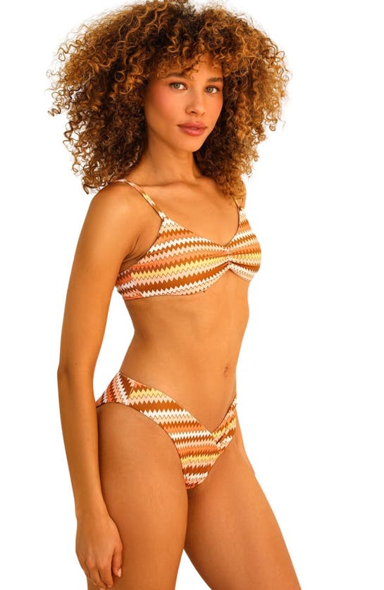 Shop Dippin Daisys Britney Adjustable Shoulder Bikini Top In Groovy Stripe