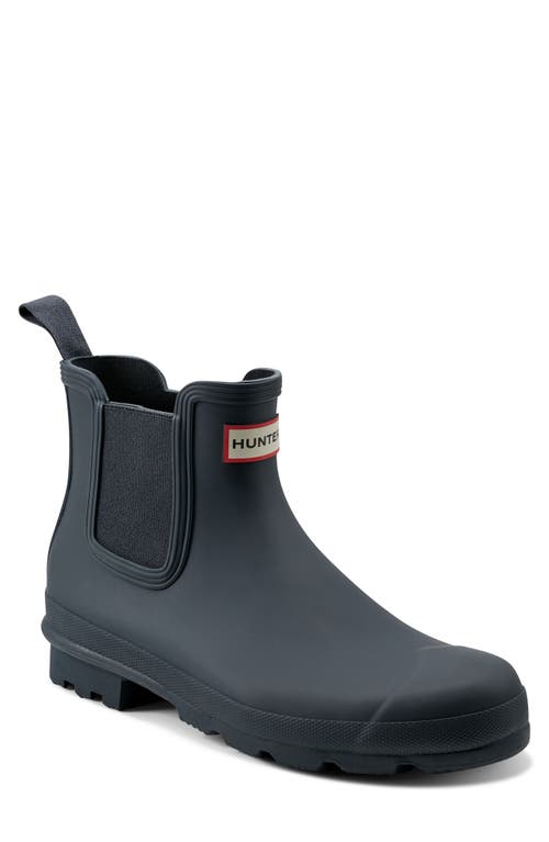 Hunter Original Waterproof Chelsea Rain Boot In Navy/navy