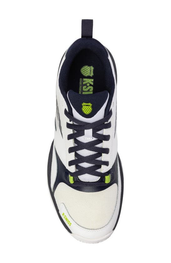 Shop K-swiss Speedex Tennis Shoe In White Peacoat Lime Green
