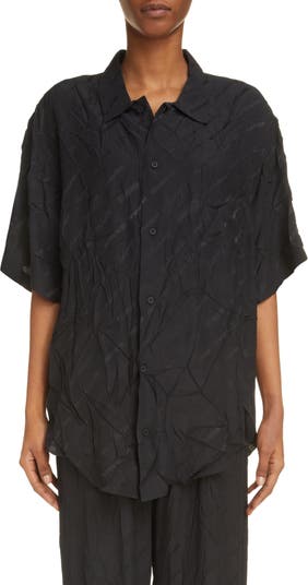 Balenciaga black Jacquard Shirt Dress