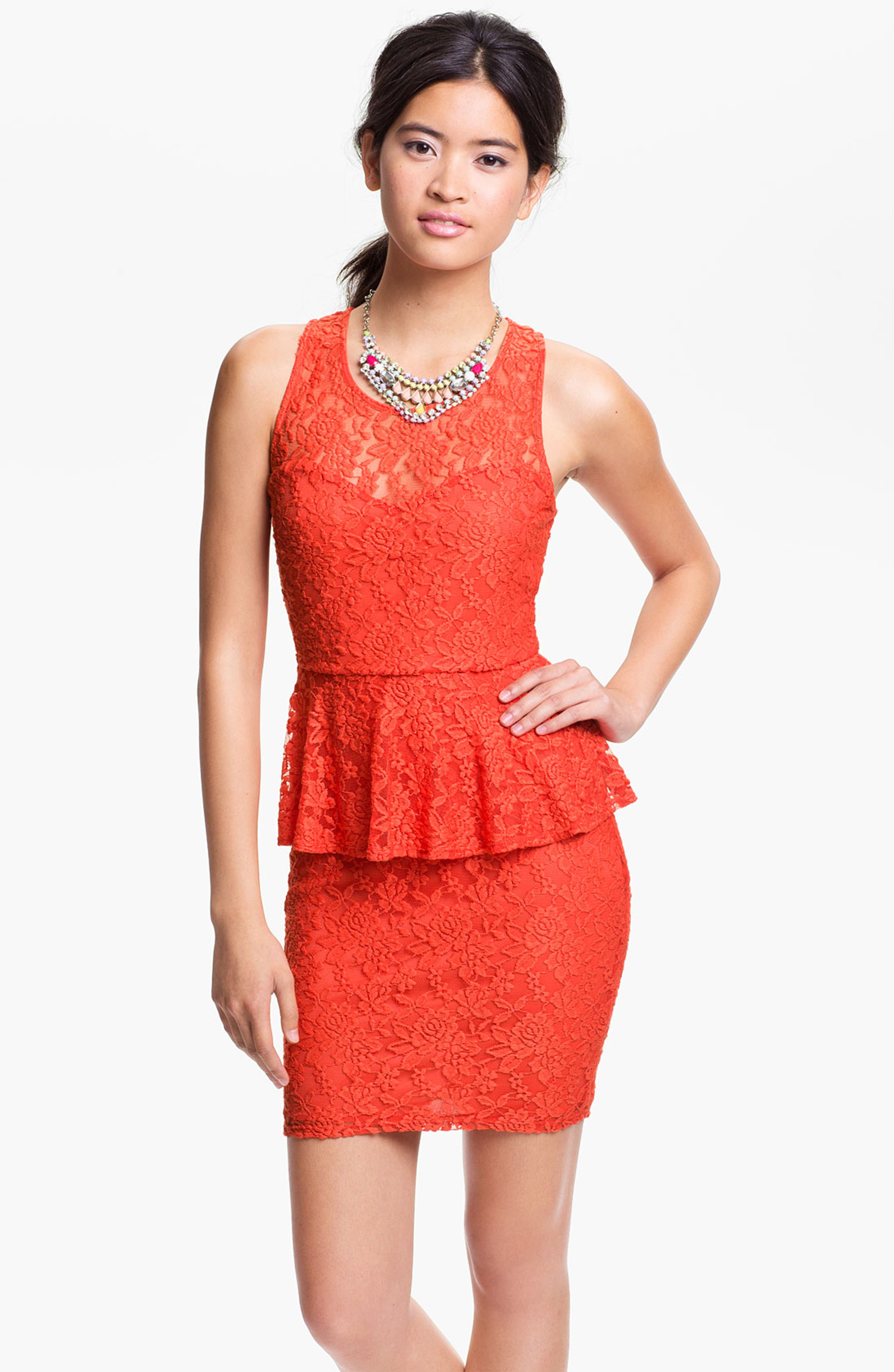 Lace Peplum Dress | Nordstrom