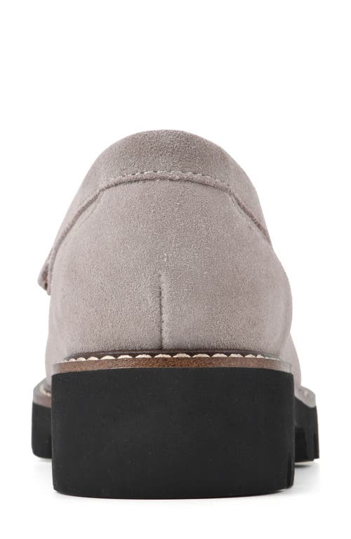 White Mountain Footwear Gunner Lug Sole Platform Loafer In Light Taupe/suede