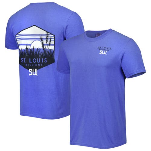 IMAGE ONE Men's Blue Saint Louis Billikens Landscape Shield T-Shirt
