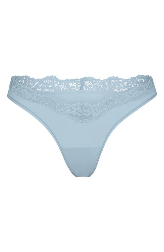 Shop Skims Fits Everybody Lace Thong In Denim