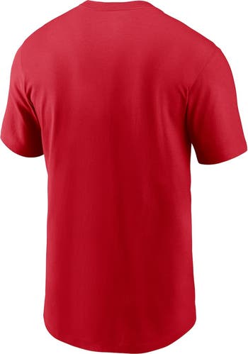 bright crimson color nike shirt