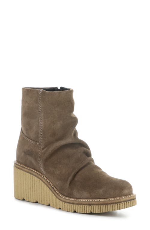 Bos. & Co. Alina Waterproof Platform Wedge Bootie In Taupe