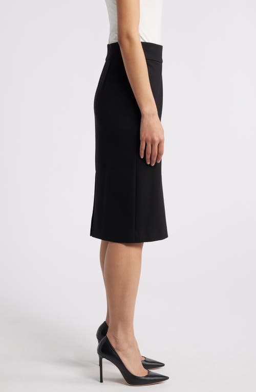 Shop Anne Klein Shimmer High Waist Midi Skirt In Anne Black