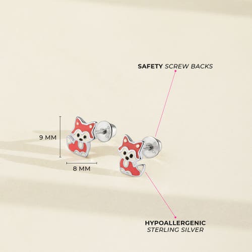 Shop In Season Jewelry Little Fox Earrings In Pink & White