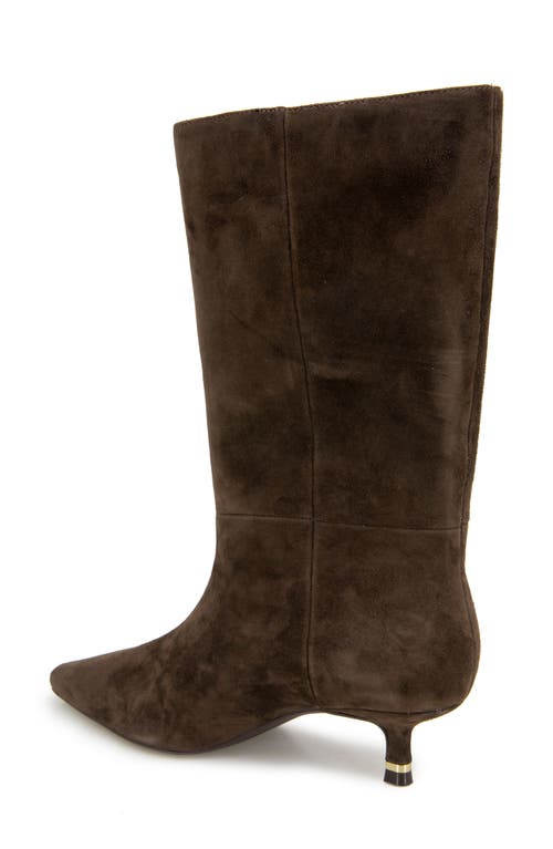 Kenneth Cole Meryl Pointed Toe Boot In Chocolate Suede