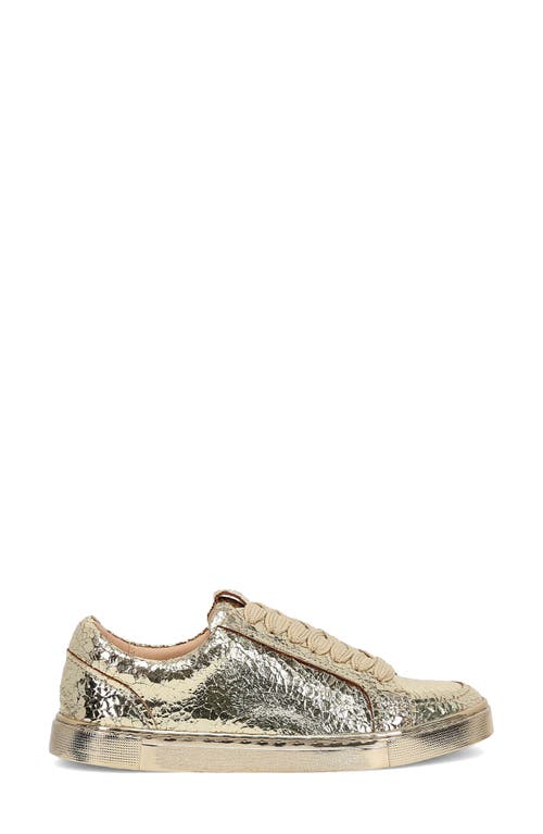 Frye Ivy Low Top Sneaker In Gold Mirror