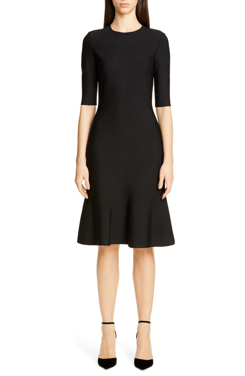 St. John Collection Luxe Sculpture Elbow Sleeve Dress | Nordstrom