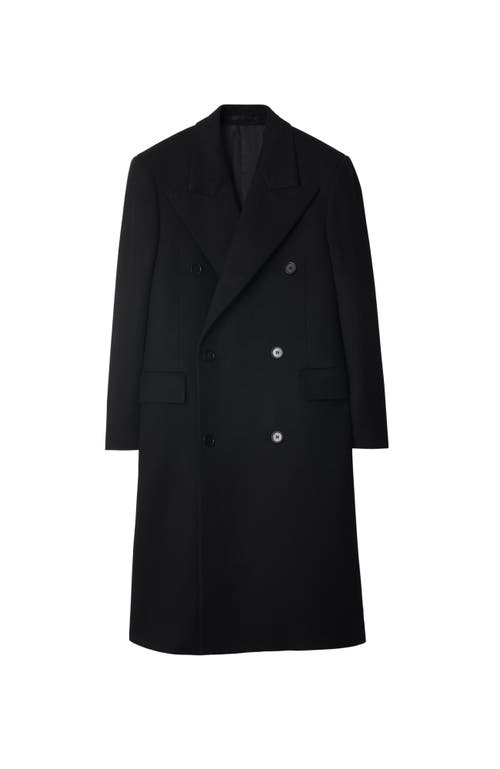 Shop Burberry Cashmere Tailored Coat In Black