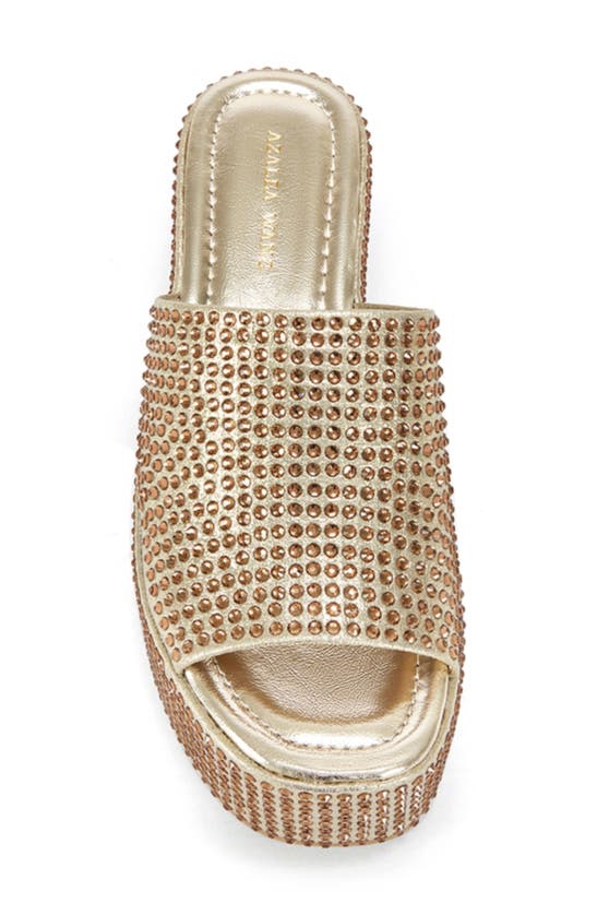 Shop Azalea Wang Arachna Platform Slide Sandal In Gold