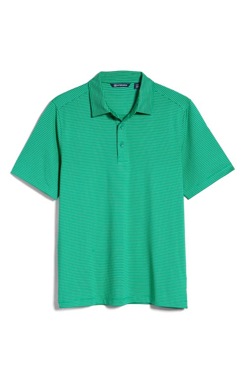 Forge DryTec Pencil Stripe Performance Polo in Kelly Green