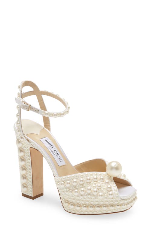 JIMMY CHOO JIMMY CHOO SACARIA EMBELLISHED PLATFORM SANDAL 