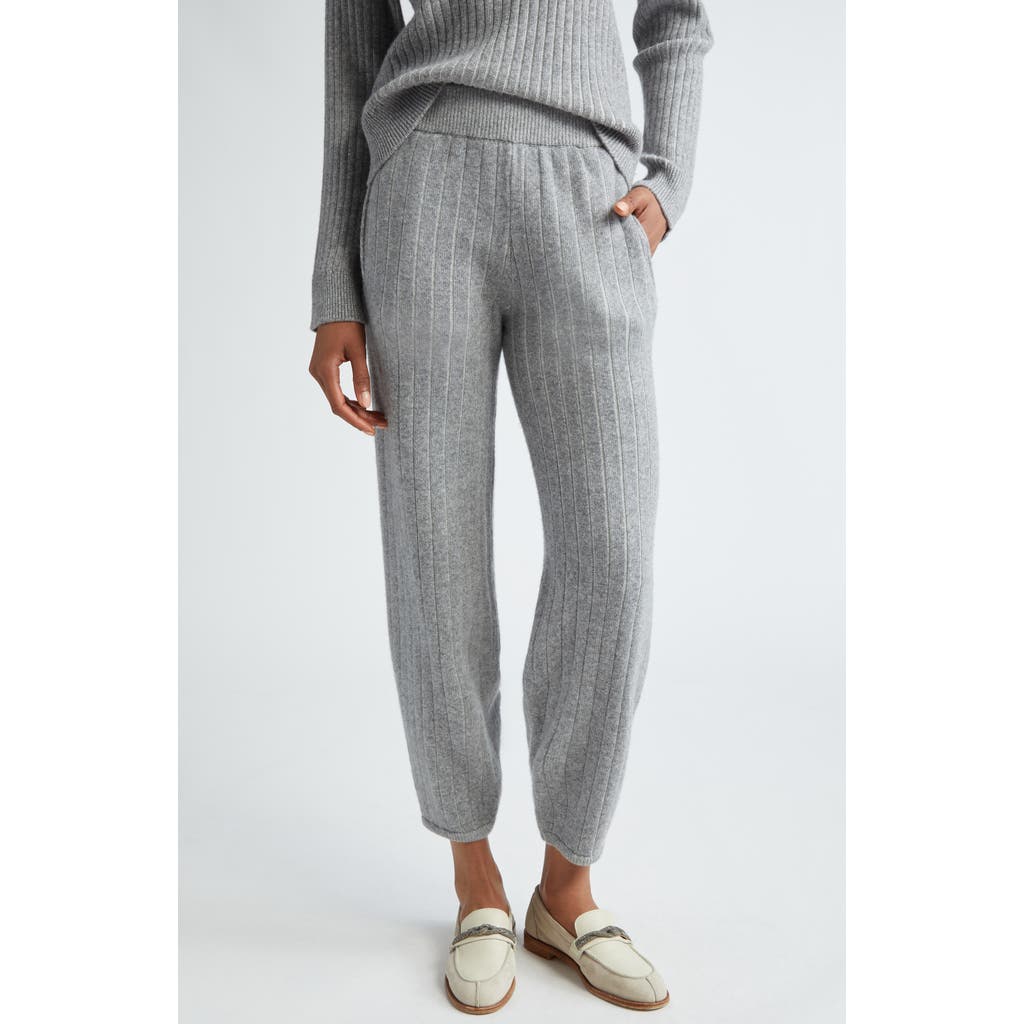 Eleventy Virgin Wool & Cashmere Rib Sweater Joggers In Grey
