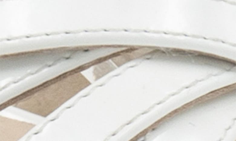 Amalfi By Rangoni Camogli Slingback Sandal In White Patent - Platinum Buckle