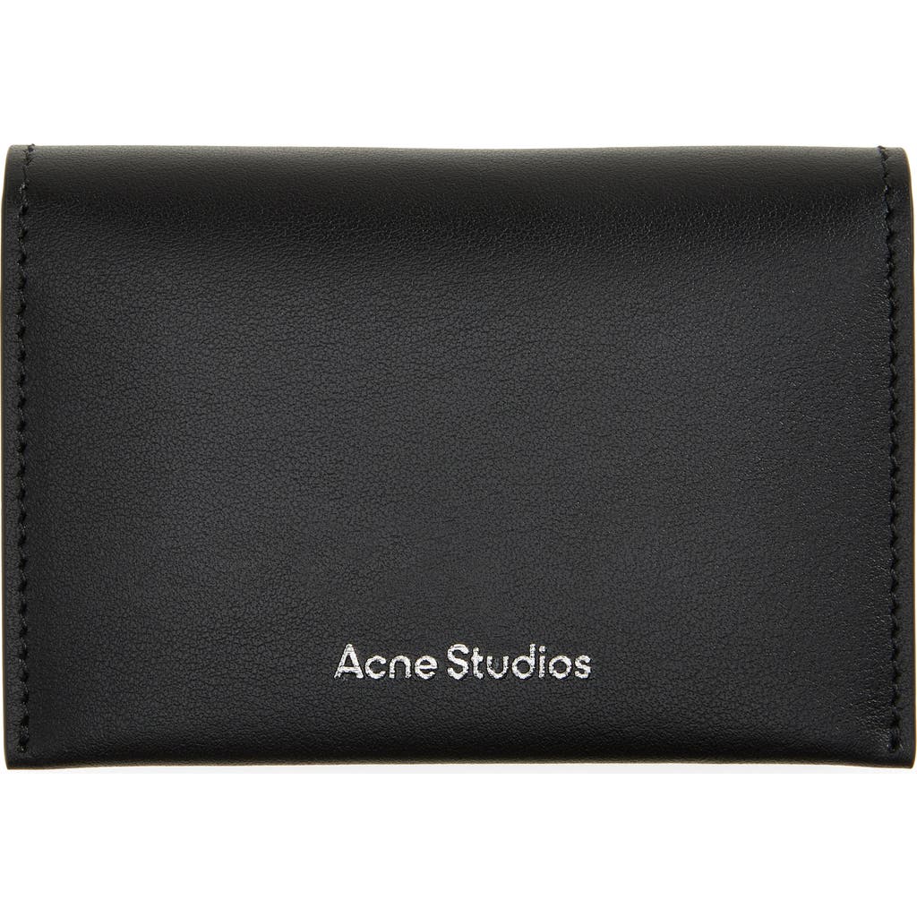 Acne Studios Leather Bifold Card Holder In Black