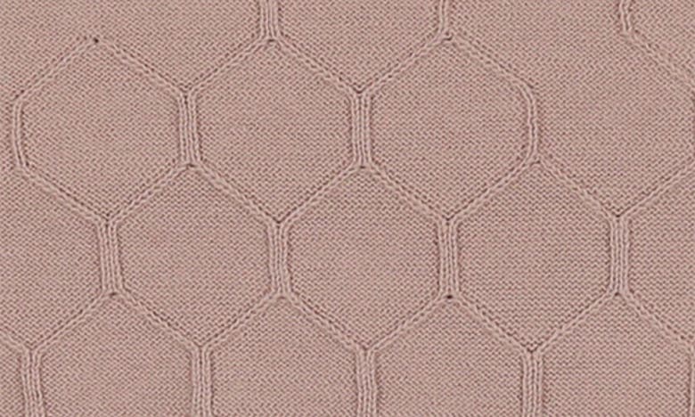 Maniere Manière Scallop Honeycomb Stitch Sweater & Shorts Set In Mauve