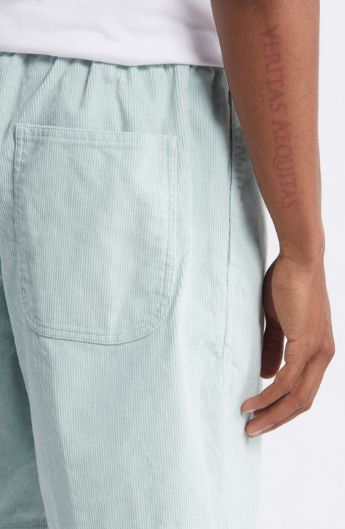 Shop Obey Marquee Corduroy Shorts In Surf Spray