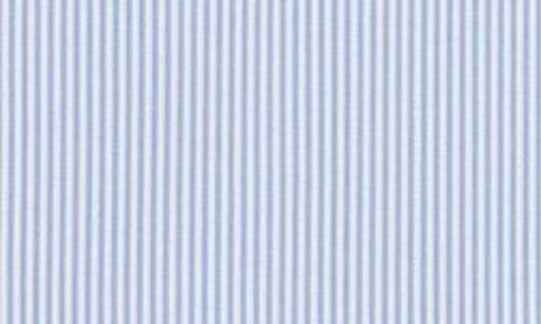 Shop Lorenzo Uomo Trim Fit Thin Vertical Stripe Shirt In Light Blue