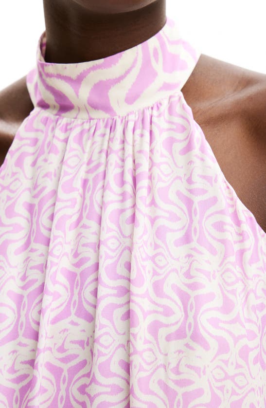 Shop Desigual Blus Sofa Print Halter Top In Pink