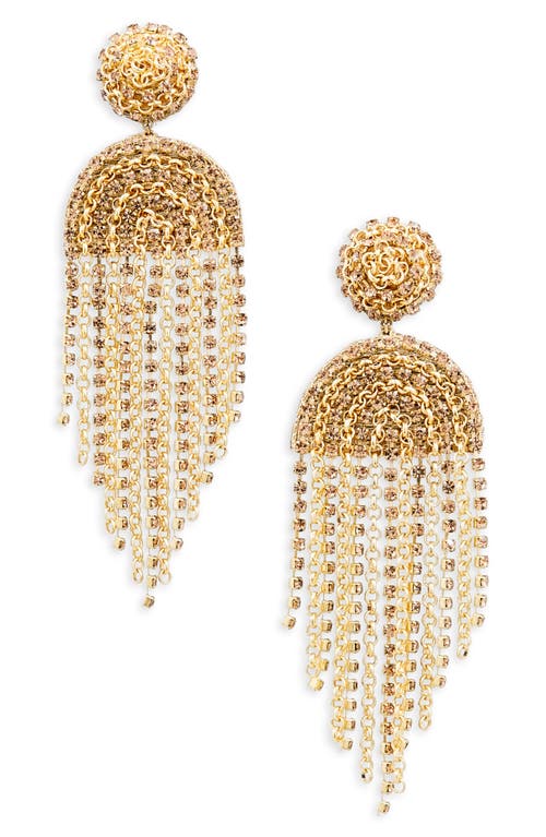 Lorelei Beaded Chandelier Earrings in Gold