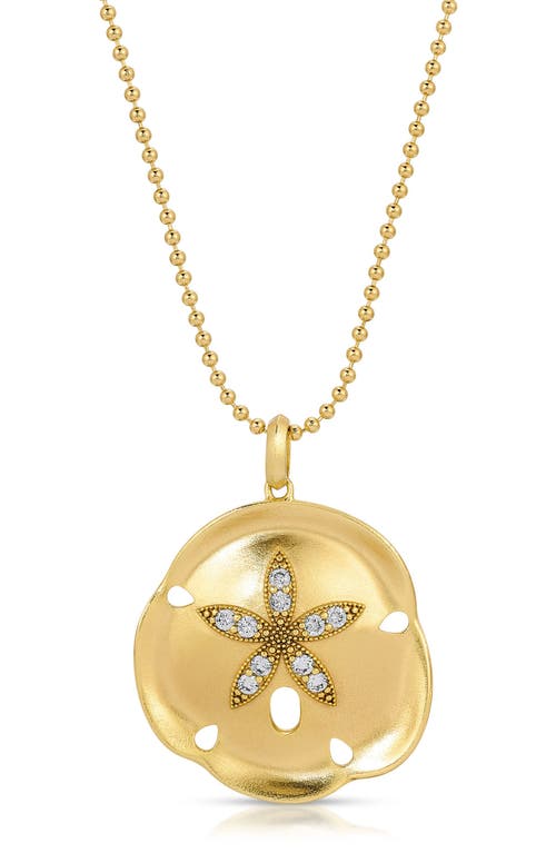 Joy Dravecky Donna Sand Dollar Pendant Necklace in Gold 