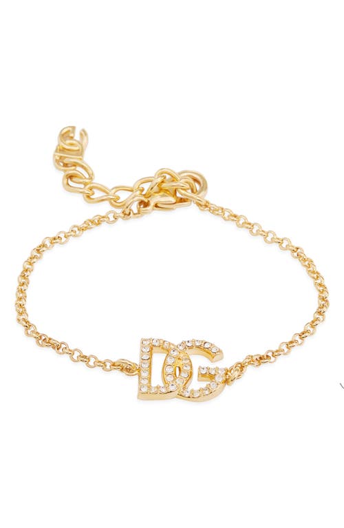 Dolce & Gabbana DG Crystal Charm Bracelet in Gold at Nordstrom