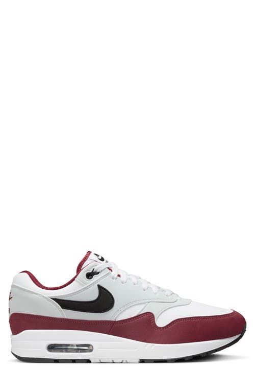 Shop Nike Air Max 1 Sneaker In White/black/team Red