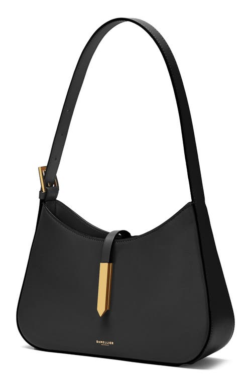 Demellier Tokyo Smooth Leather Shoulder Bag In Black