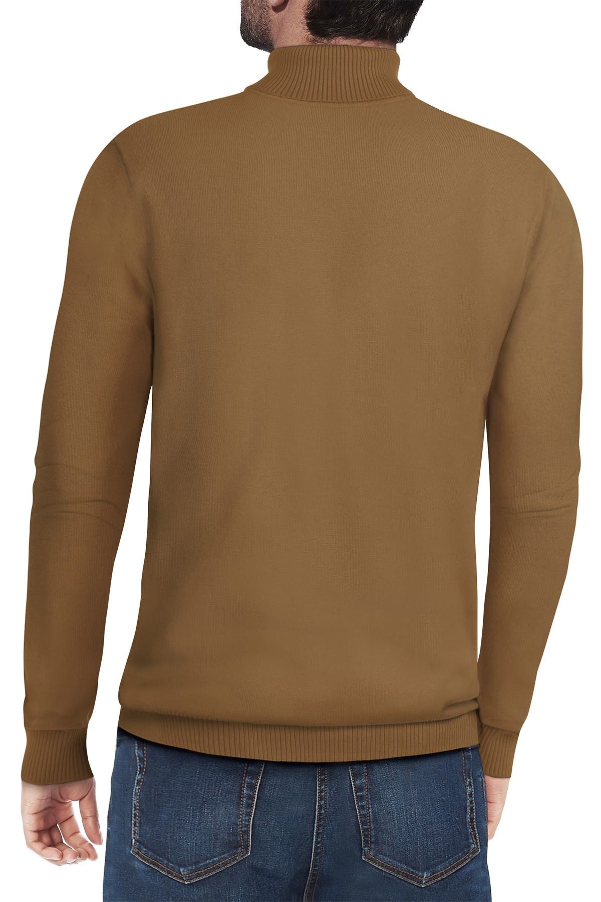 X-ray Turtleneck Pullover Sweater In Rust/copper