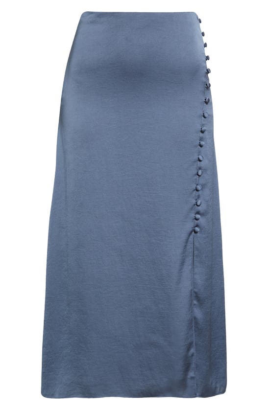 VERONICA BEARD FRANCONIA SIDE BUTTON SATIN SKIRT