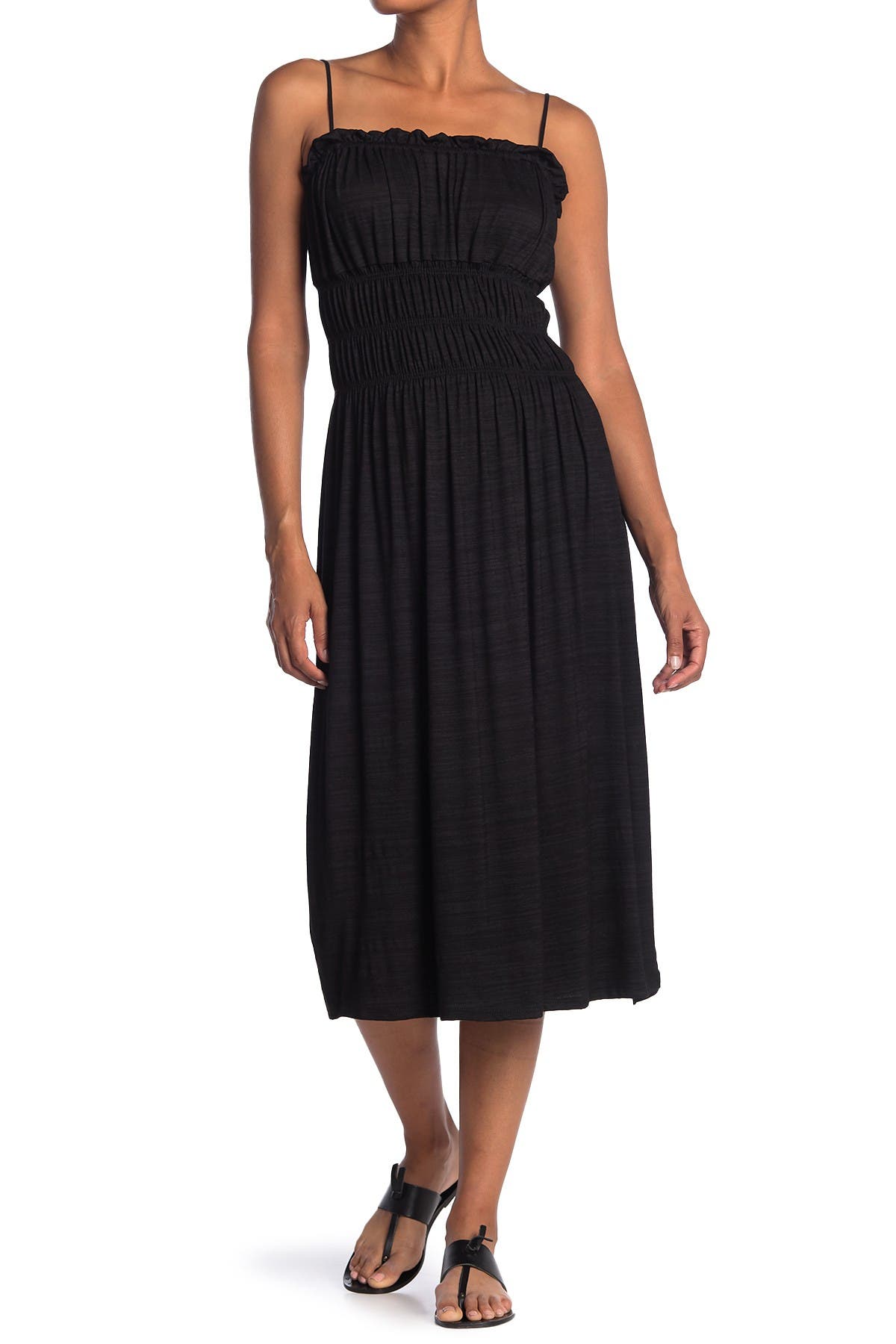 nordstrom black midi dress