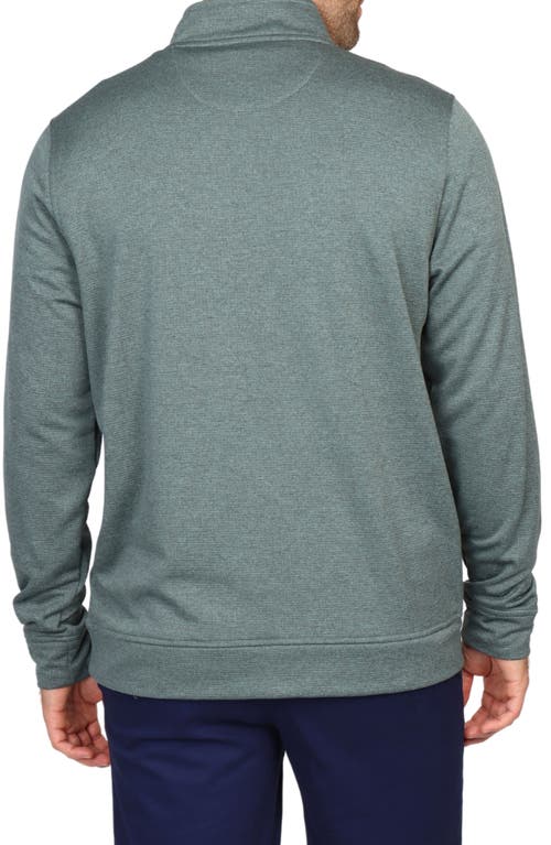 Tailorbyrd Luxe Performance Fleece Quarter Zip Pullover In Green