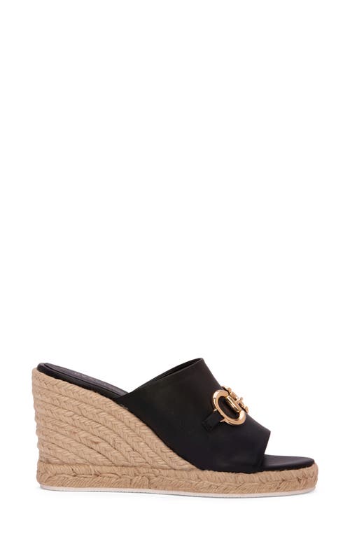 Shop Beautiisoles Norma Espadrille Platform Wedge Slide Sandal In Black